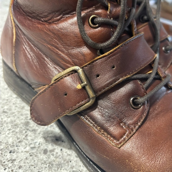 Aldo Dark Brown Leather Lace-Up Boots size 9.5 - Picture 4 of 7